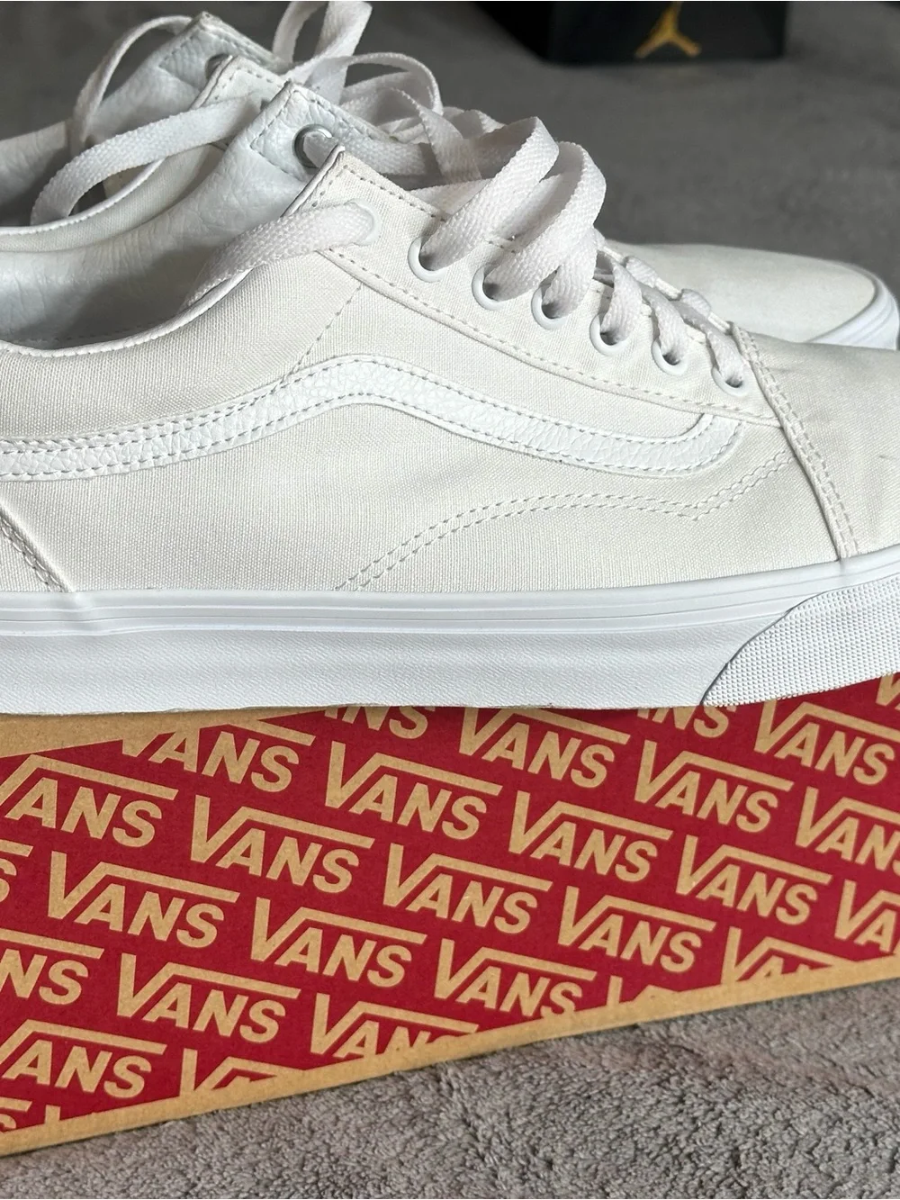 Vans White Canvas Low-Top Sneakers